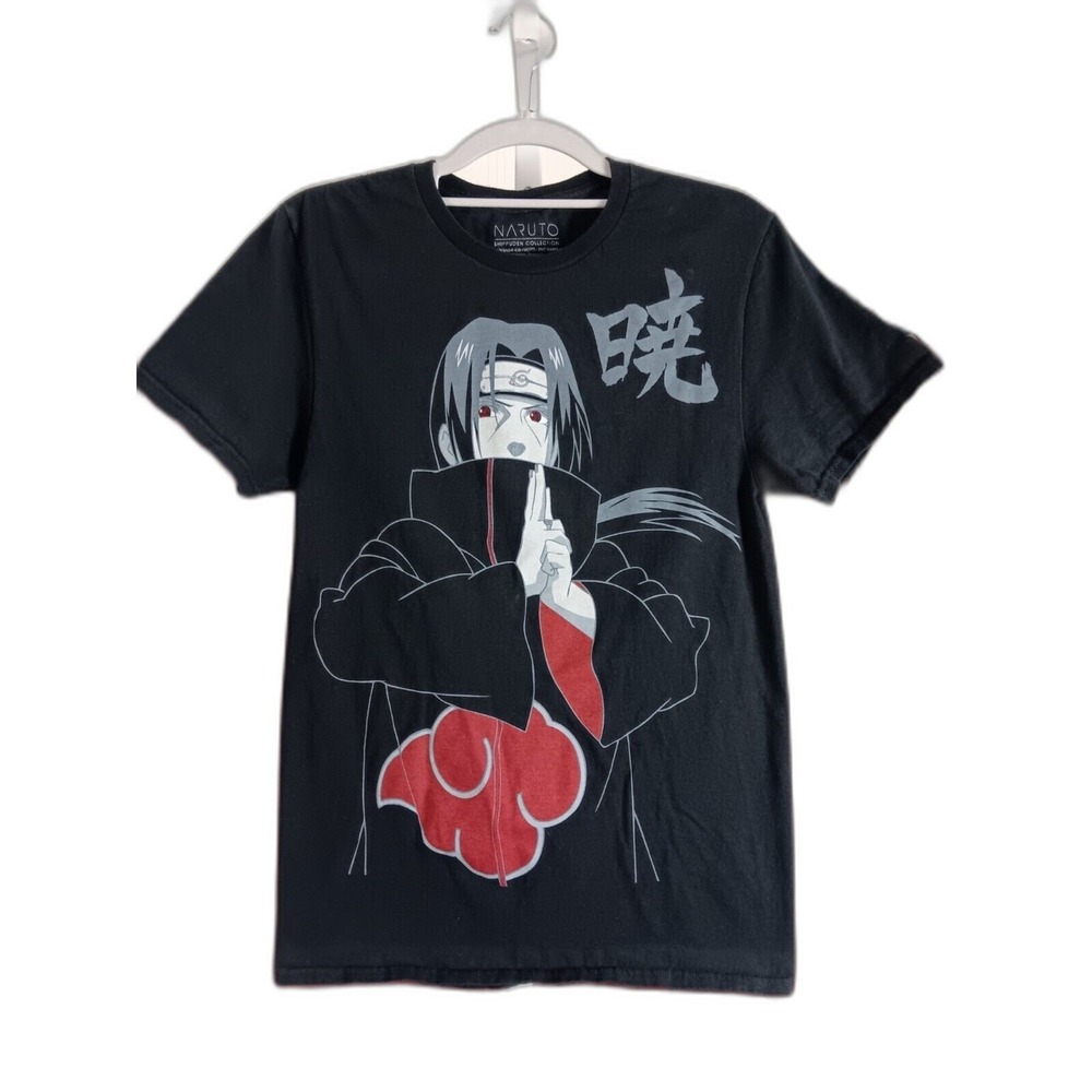 Naruto Shippuden Itachi With Akatsuki Symbol 2007 T-shirt Oversized Mens Size S